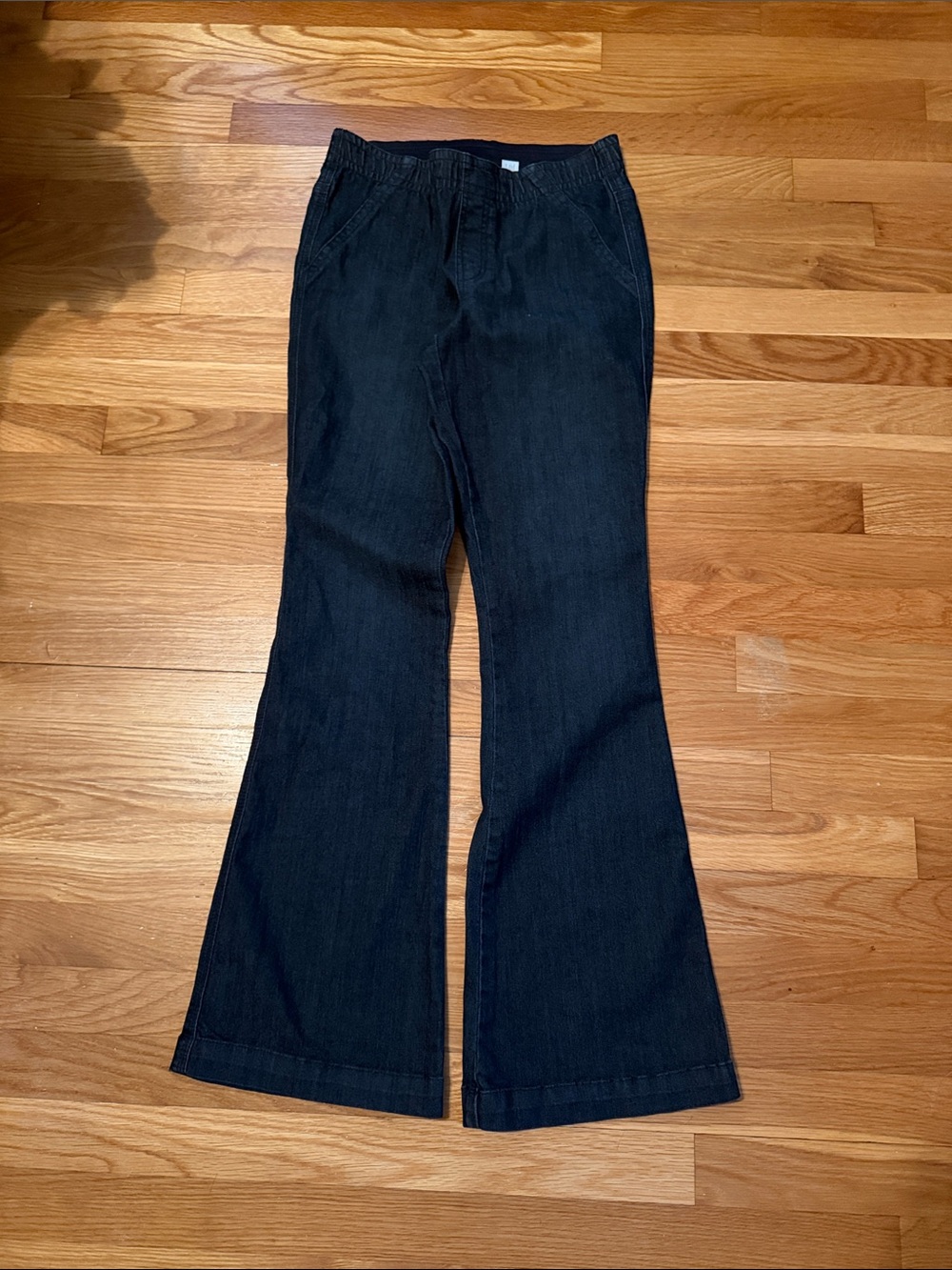 Chico's Light Blue Denim Jeans with Black Waistband Chico size 00, XS, 2